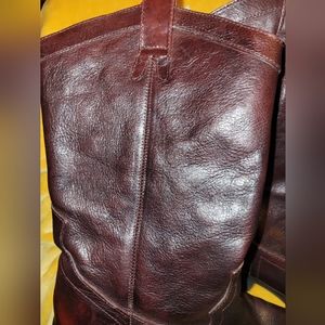 Jessica Simpson Genuine leather boots, sz 10 rich burgundy